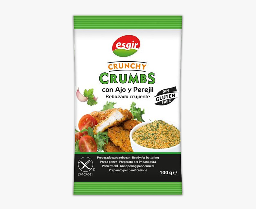 Rebozados Crunchy Crumbs Con Ajo Y Perejil Sin Gluten - Esgir Gluten Free Crunchy Crumbs, HD Png Download