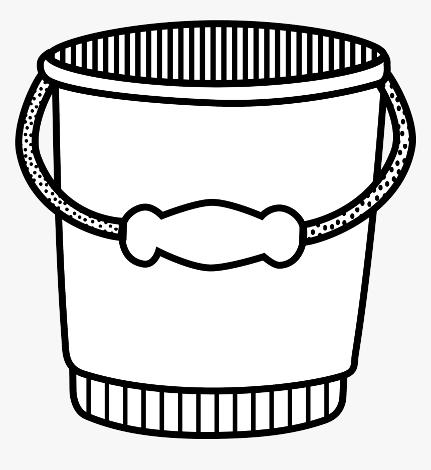 Black And White Clipart Of Water Bucket - Bucket Black And White