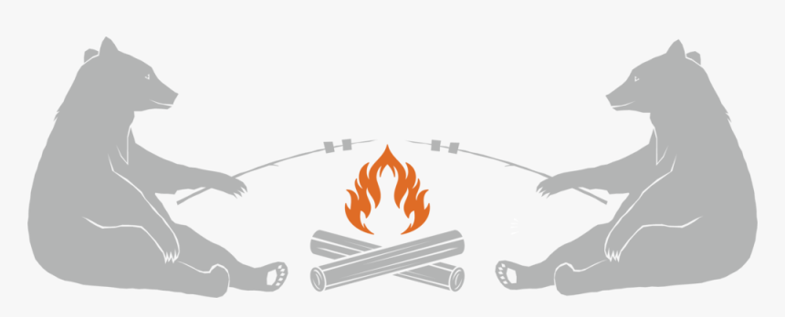 Campfire Website-5 - Bear Roasting Marshmallows Clip Art, HD Png Download
