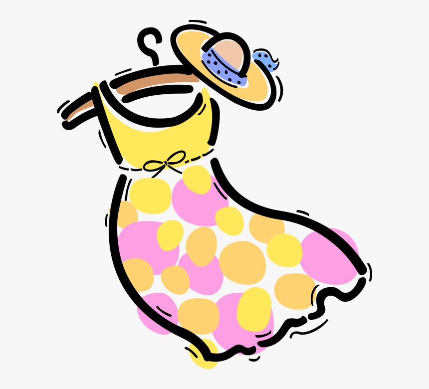 Vector Illustration Of Dress Clothing Garment On Clothes - Textile Clip Art, HD Png Download