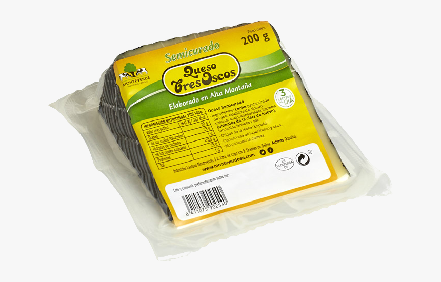 Tres Oscos Semi-cured Wedge 200 Gr , Png Download - Food, Transparent Png