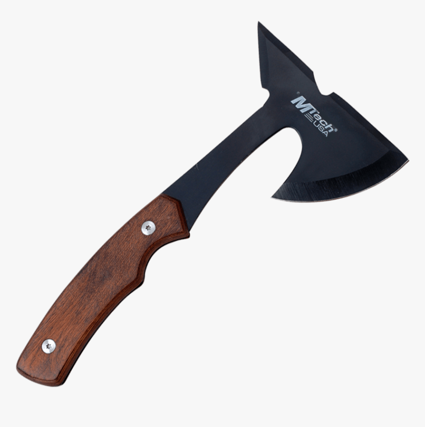 Wood Grip Hand Hatchet - Hunting Knife, HD Png Download