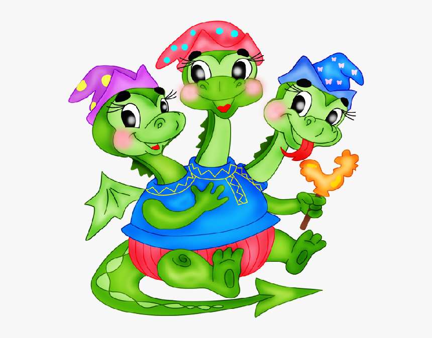 Cartoon Dragons Pictures - Three Headed Creature Clipart, HD Png Download