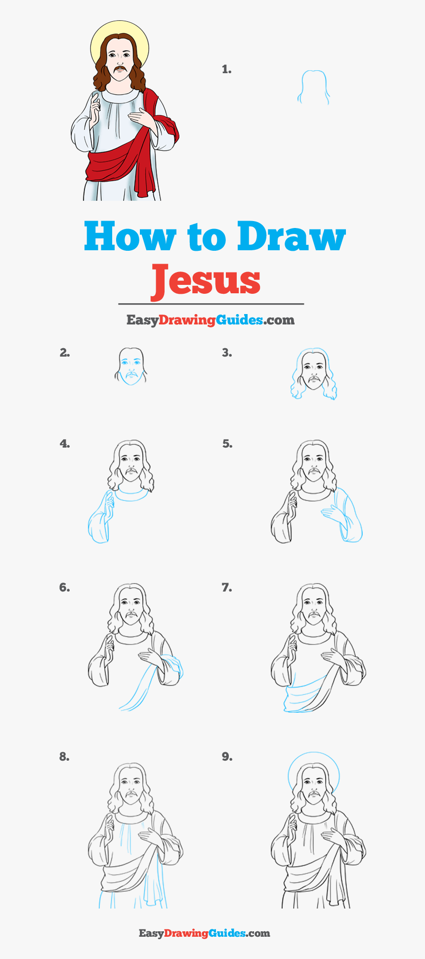 How To Draw Jesus - Draw Kylo Ren Easy, HD Png Download