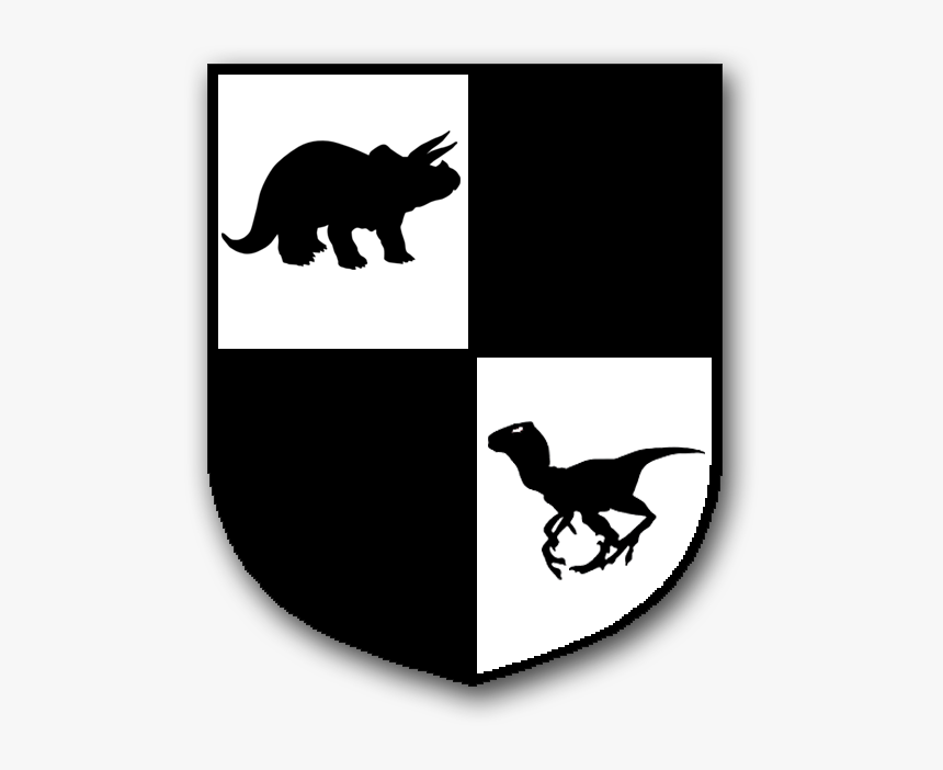 Coat Of Arms Dinosaur - Coat Of Arms With A Dinosaur, HD Png Download