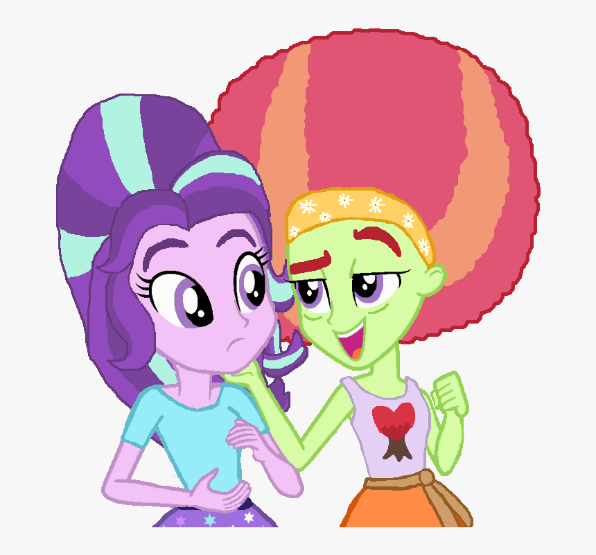 Starlight Glimmer With Afro Tree Hugger - Cartoon, HD Png Download