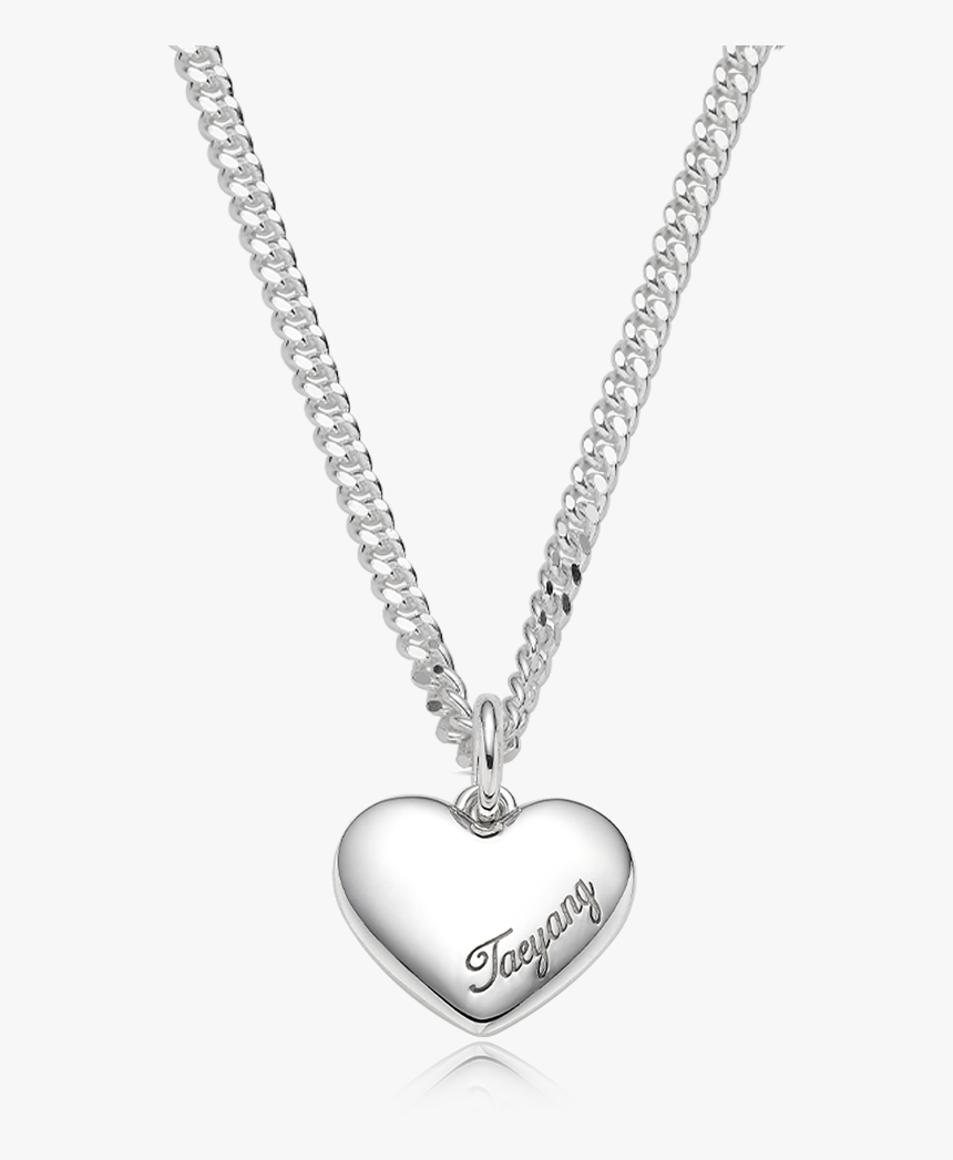Silver Engraved Heart Necklace For Dogs - 하트 펜던트 실버, HD Png Download