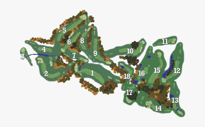 Golf Course Hole Layout, HD Png Download