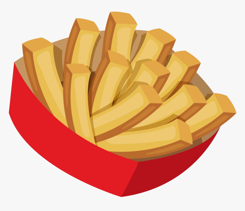 French Fries Kfc Hamburger Fast - Papas Ala Francesa Vector, HD Png Download