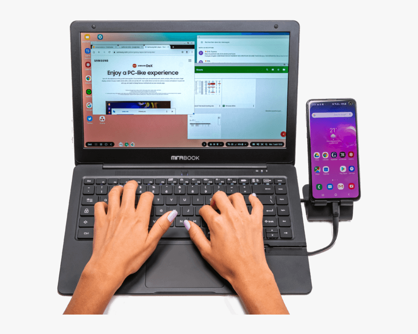 Mirabook And S8 - Netbook, HD Png Download
