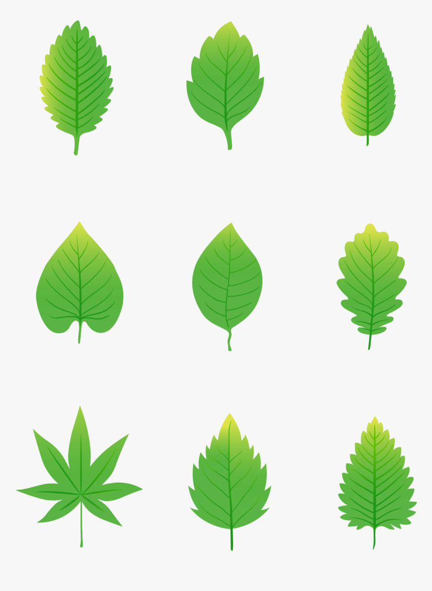 Simplicity Cartoon Green Leaves Elements Png And Vector - Clip Art, Transparent Png