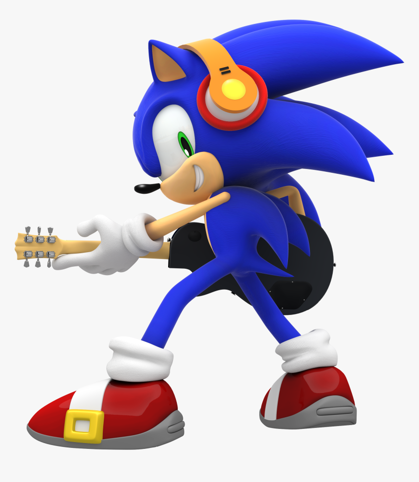 Le Ts Go Playing Música With Me Too - Sonic The Hedgehog Wearing Headphones, HD Png Download