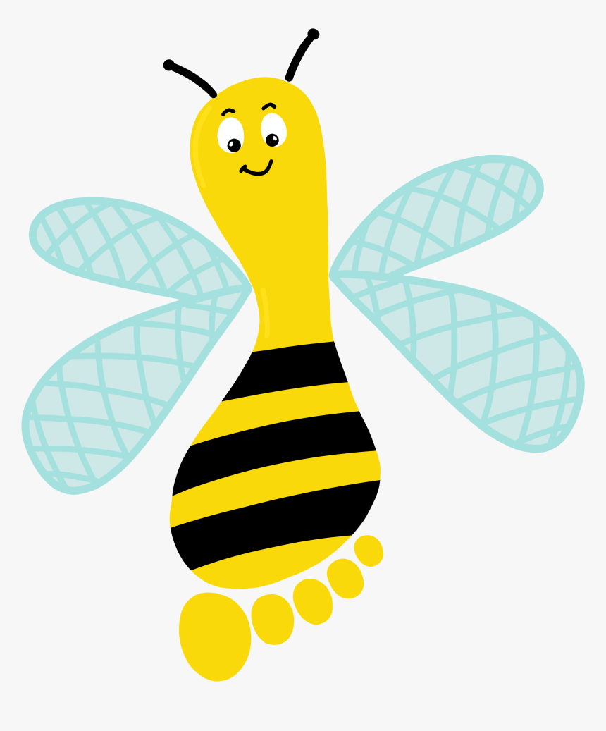 Das Große Fußabdruck Abc Basteln Mit Fußabdruck Footprint - Fußabdruck Biene, HD Png Download