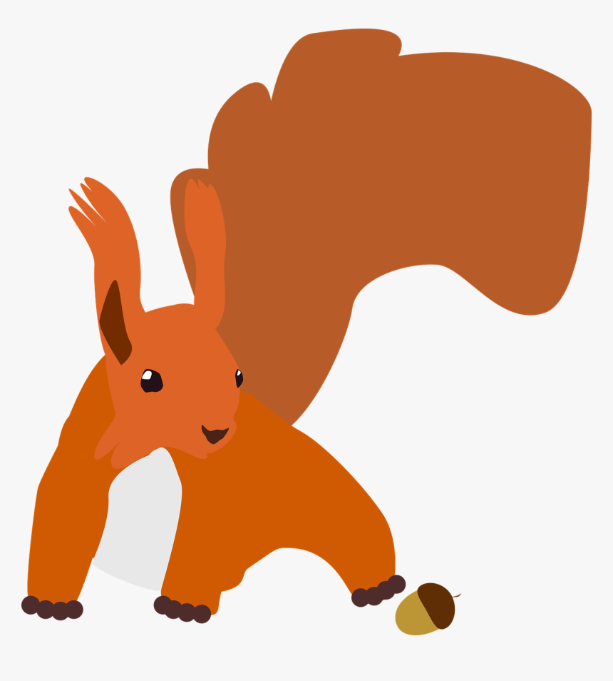 Squirrel Nager Autumn - Autumn Cartoon Png, Transparent Png