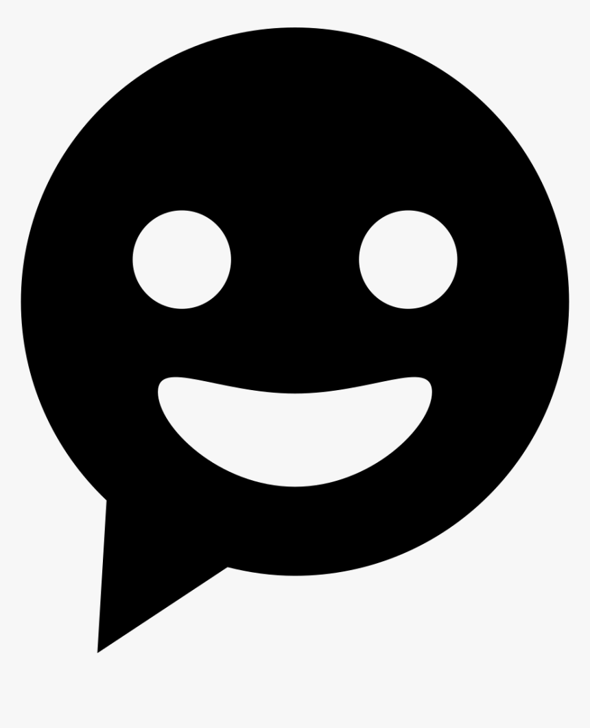 Chat Smiling Circular Speech Bubble - Icon, HD Png Download