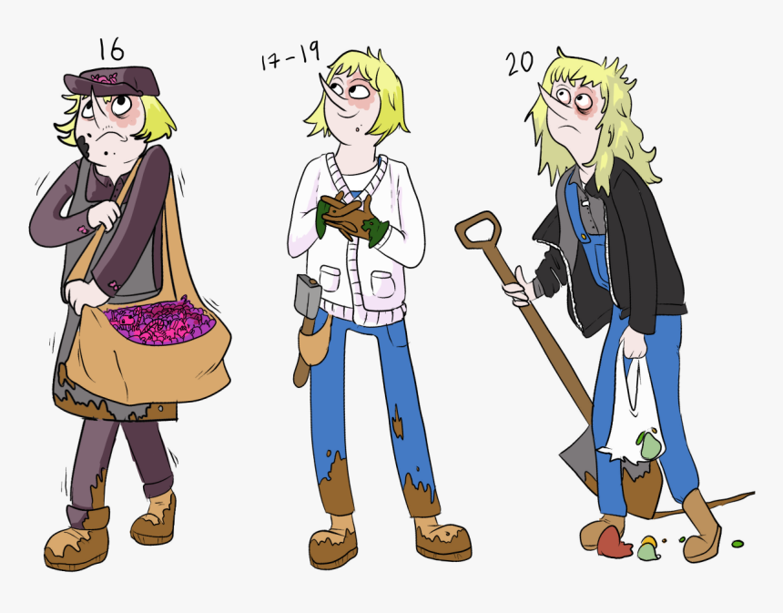 A Lil Older And Uh Oh What Happened There - Cartoon, HD Png Download