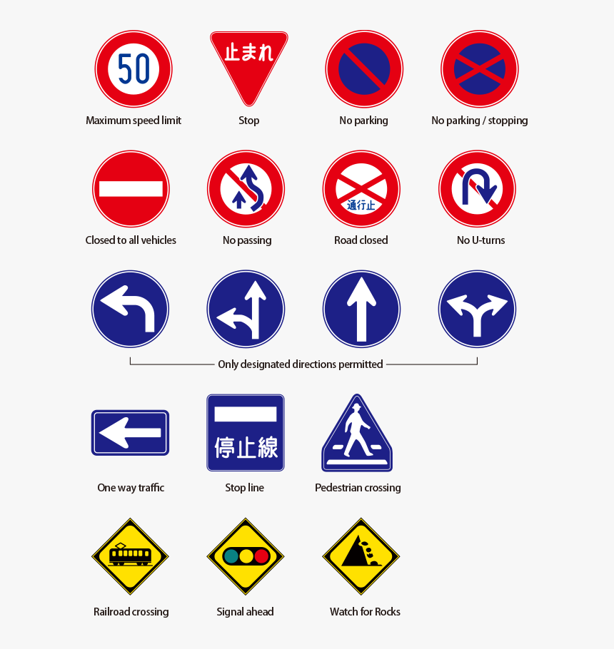 Road Signs - 道路 標識, HD Png Download