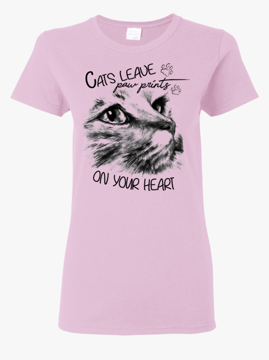 Cats Leave Paw Prints On Your Heart Cat T Shirt 
 Class - Cat, HD Png Download