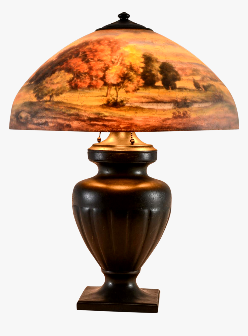 Handel Scenic Reverse Painted Table Lamp, HD Png Download