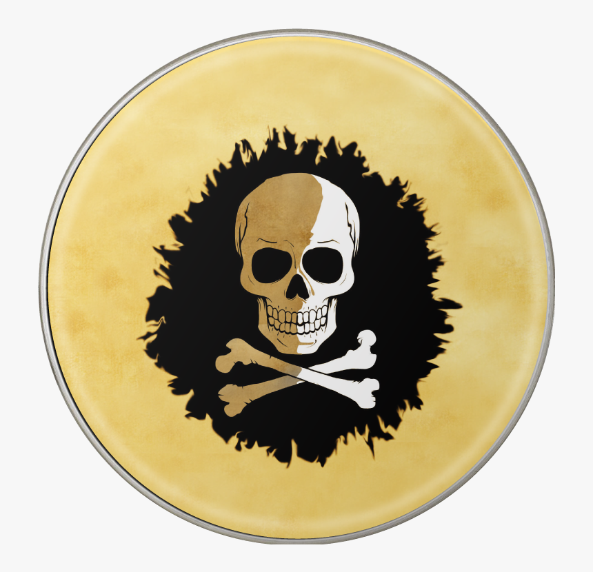 Ull & Crossbones Pirate Map Bass Drum Head Decal - Secret De Pepsi, HD Png Download