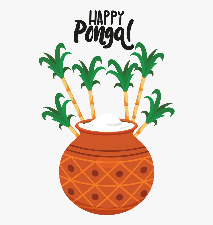 Transparent Pongal Pineapple Flowerpot Ananas For Thai - Sathya Sai Pongal Wishes, HD Png Download