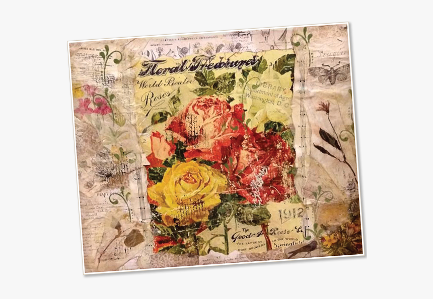 Image Of A Collage - Garden Roses, HD Png Download