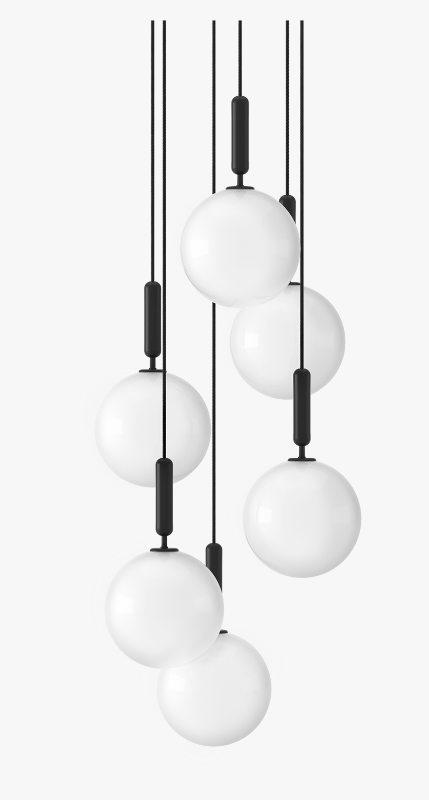 Nuura Miira 6 Large Grå Sort Hvid Grey Black White - Chandelier, HD Png Download