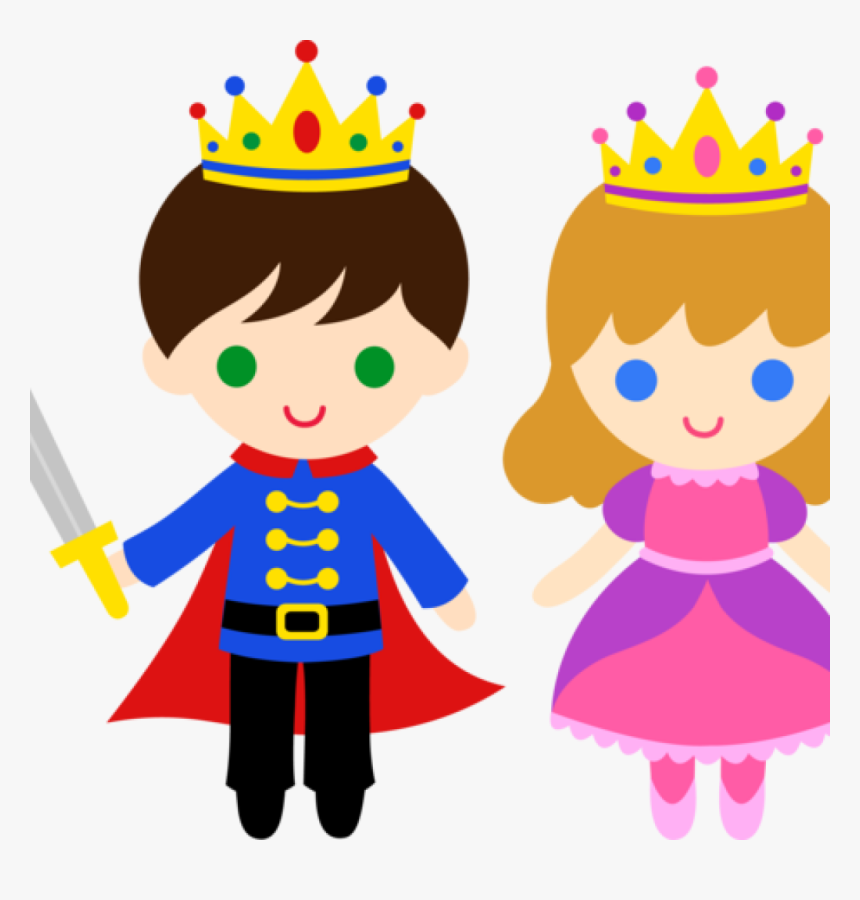 Transparent Tiara Clipart - Prince And Princess Clipart, HD Png Download