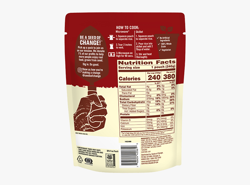 Rice Packaging Back, HD Png Download