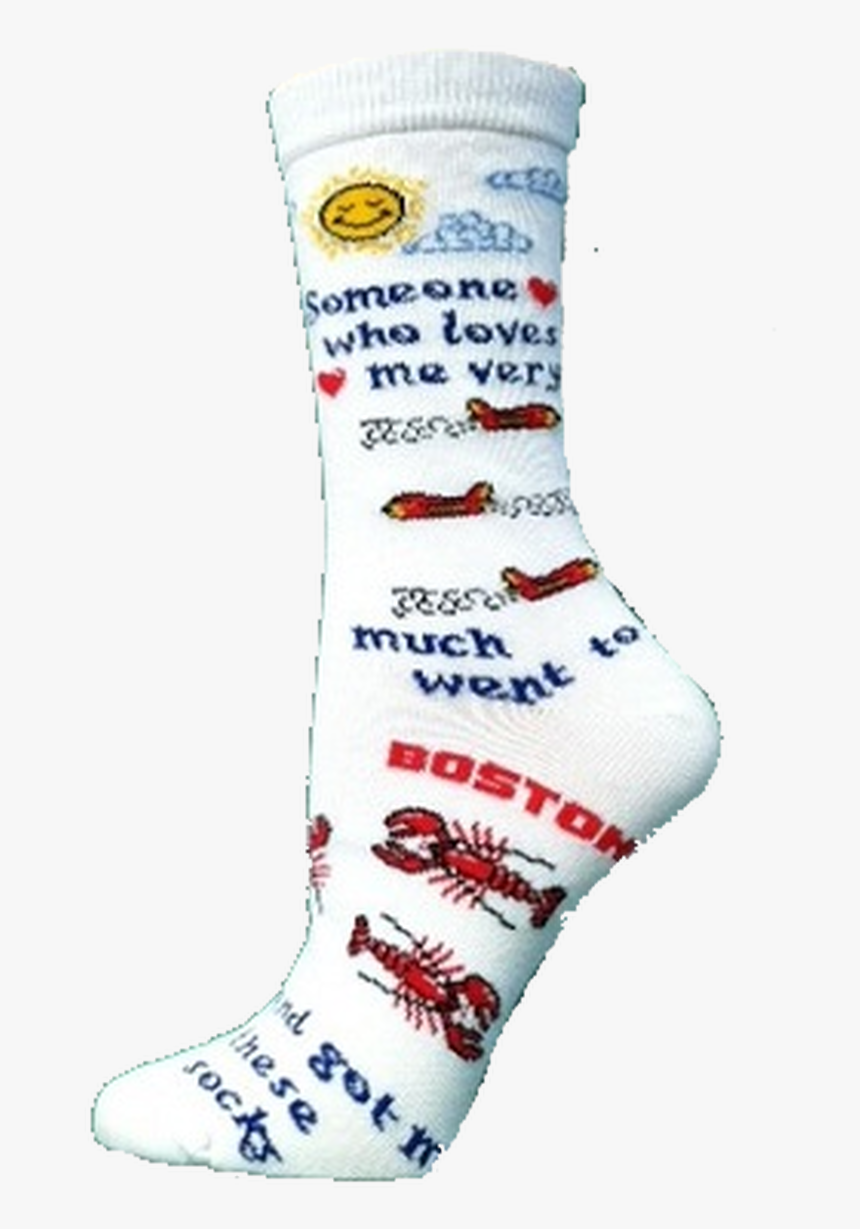 Someone Went To Boston Socks In White With Colorful - Sock, HD Png Download