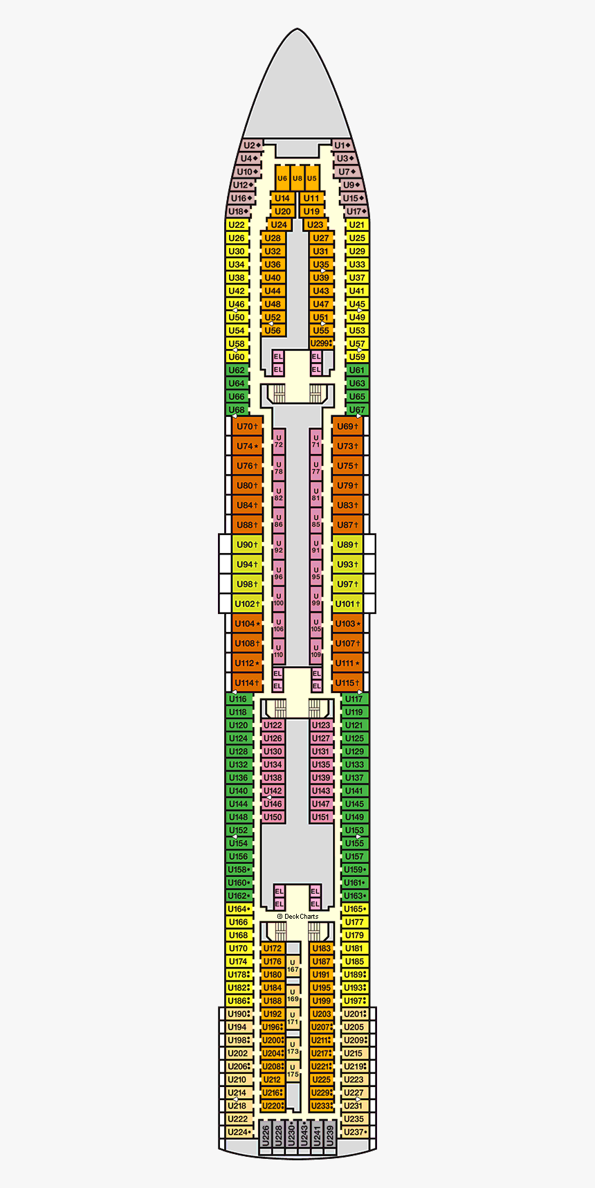 Carnival Elation Deck Plan, HD Png Download , Transparent Png Image