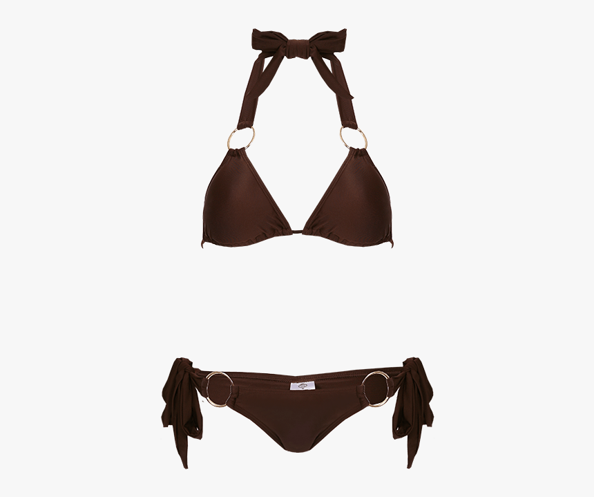 Italy Chocolate Coloured Two Piece Bikini - Swimsuit Top, HD Png Download