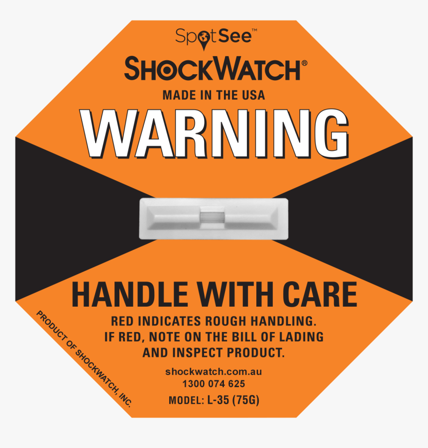Shockwatch Label L-35 75g - Shockwatch Label, HD Png Download