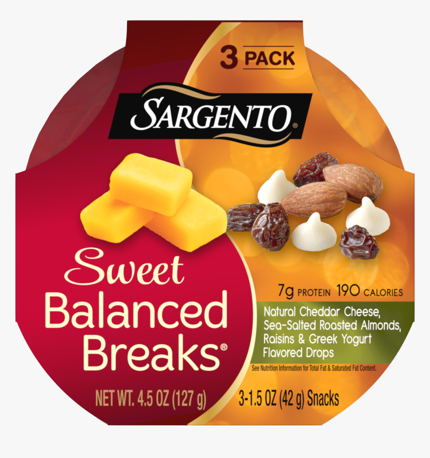 Sargento® Sweet Balanced Breaks®, Natural Cheddar Cheese, - Sargento Balanced Breaks Sweet, HD Png Download
