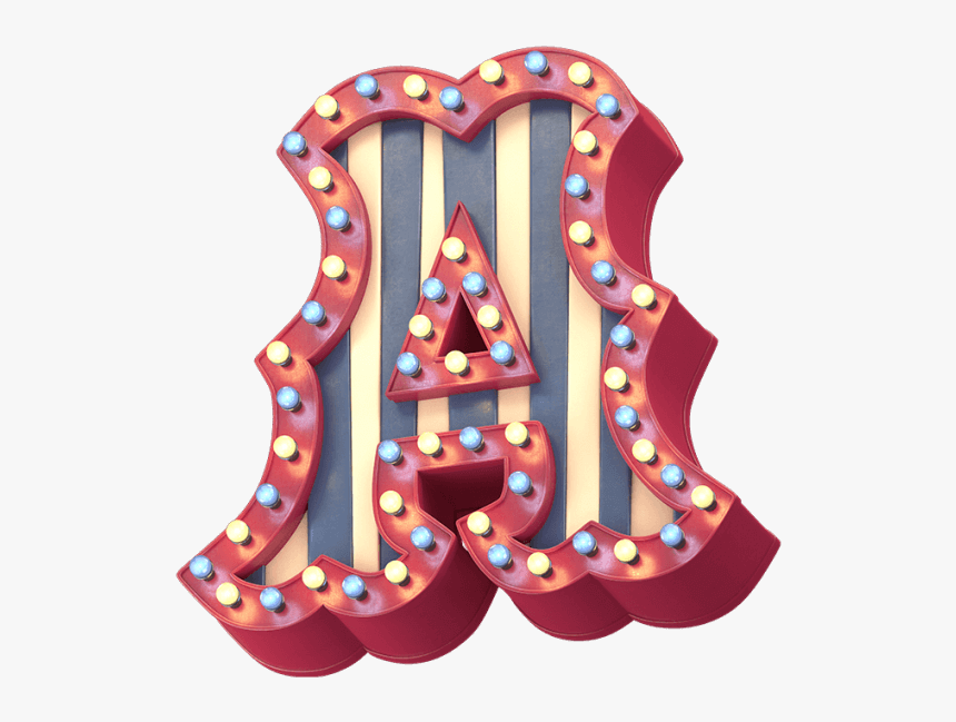 3d Bright Carnival Typeface - Carnival Letter A Png, Transparent Png