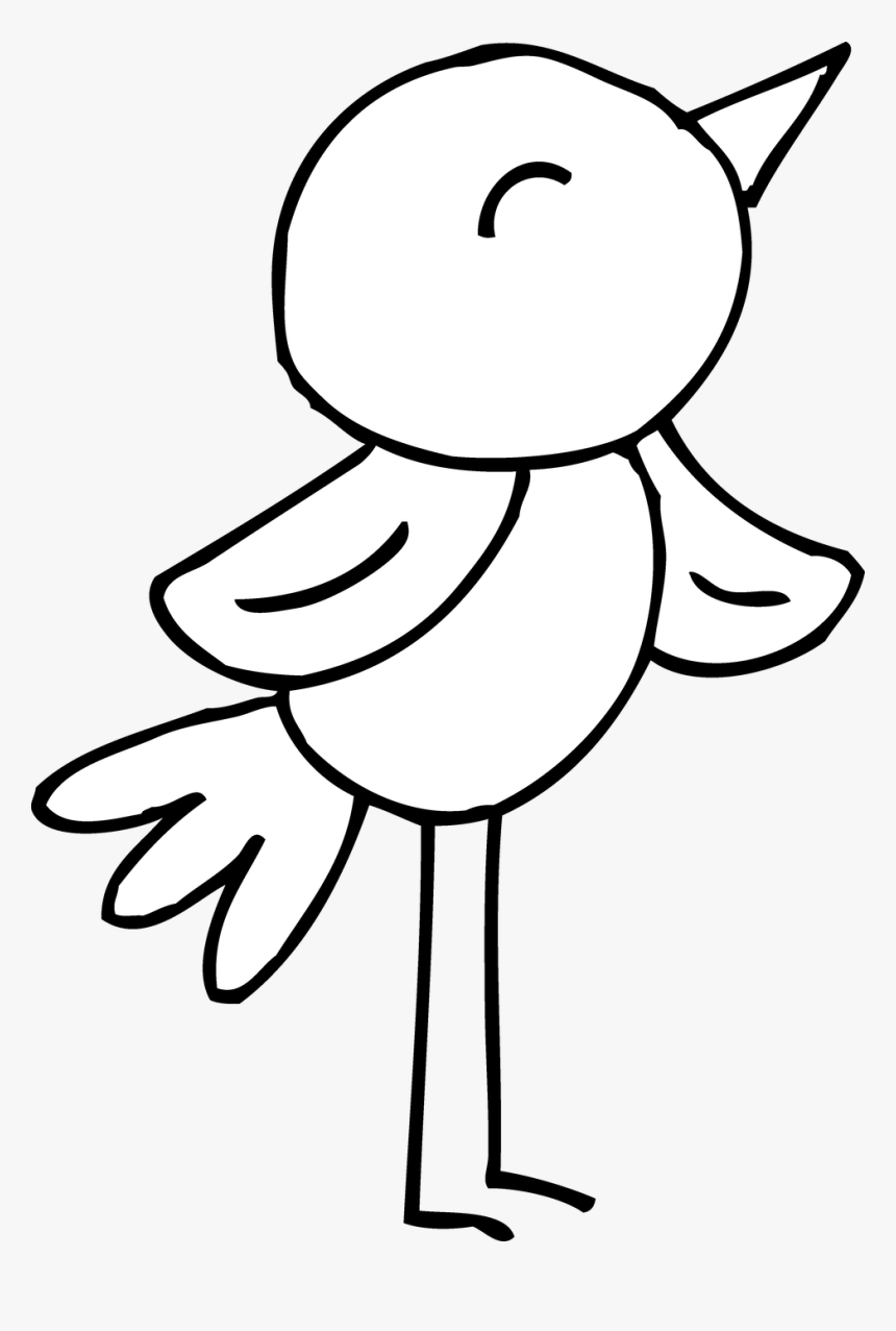 Spring Flower Clipart Black And White Image Free Spring - Spring Bird Clipart Black And White, HD Png Download