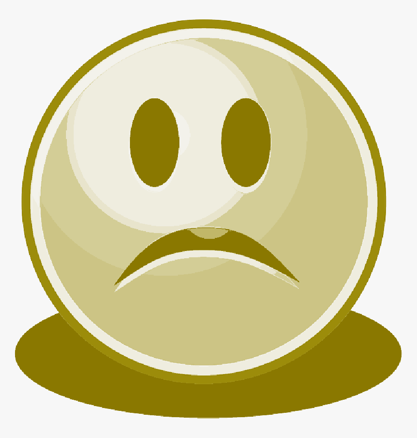 Sad, Unhappy, Sorry, Cheerless, Smiley, Yellow, Face - Smiley, HD Png Download