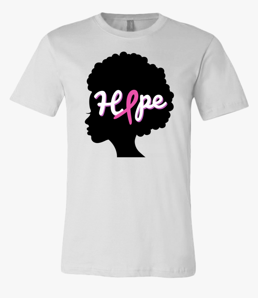 Hope Shirt Breast Cancer Shirt Breast Cancer Cancer - Breast Cancer Ribbon In Hope In Afro, HD Png Download