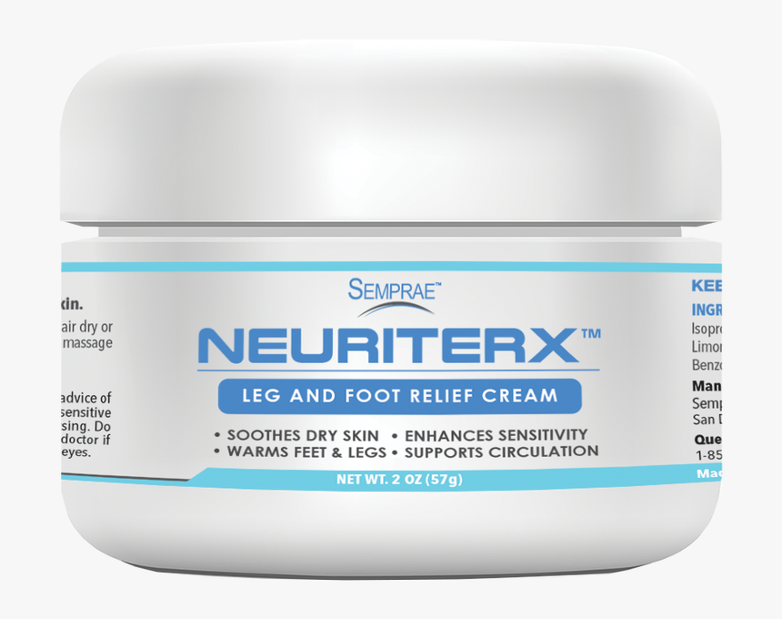 Neuriterx® Leg And Foot Relief Cream, 2oz Jar - Cosmetics, HD Png Download