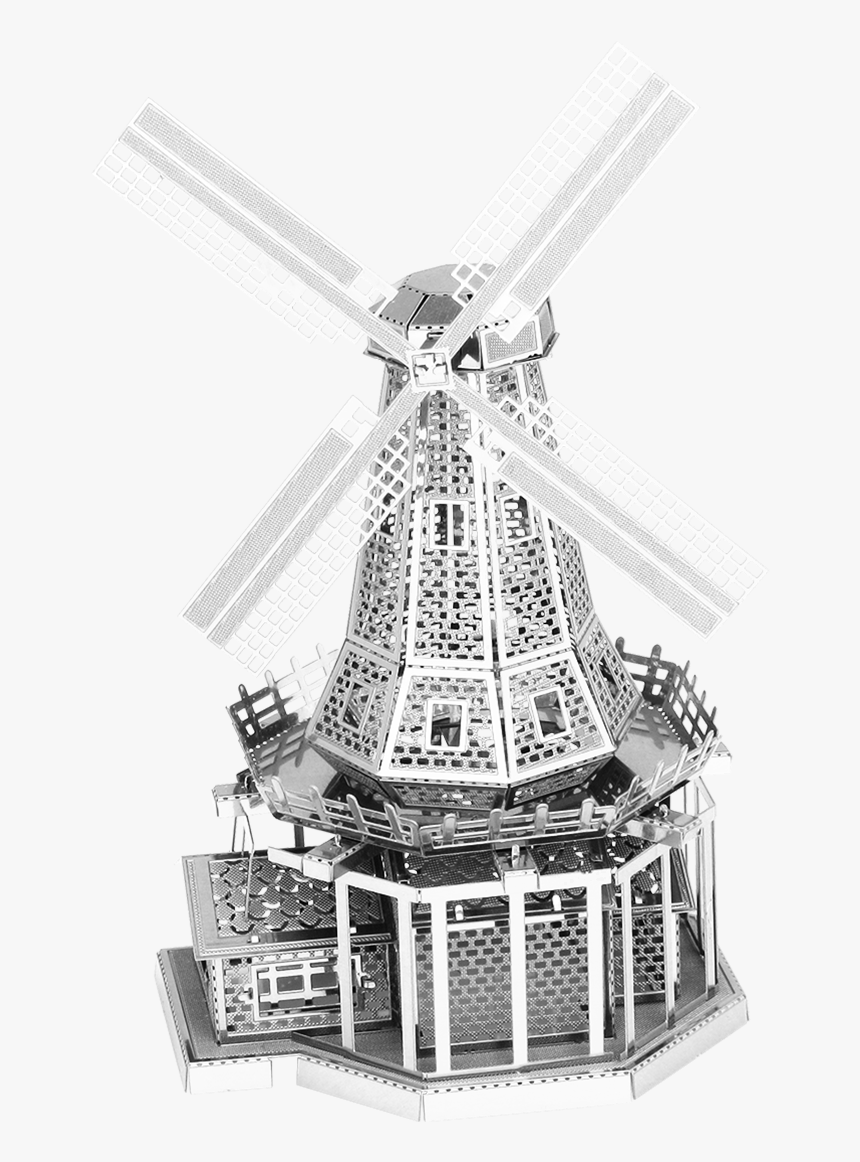 Metal Earth Windmill - Metal Earth Molen, HD Png Download