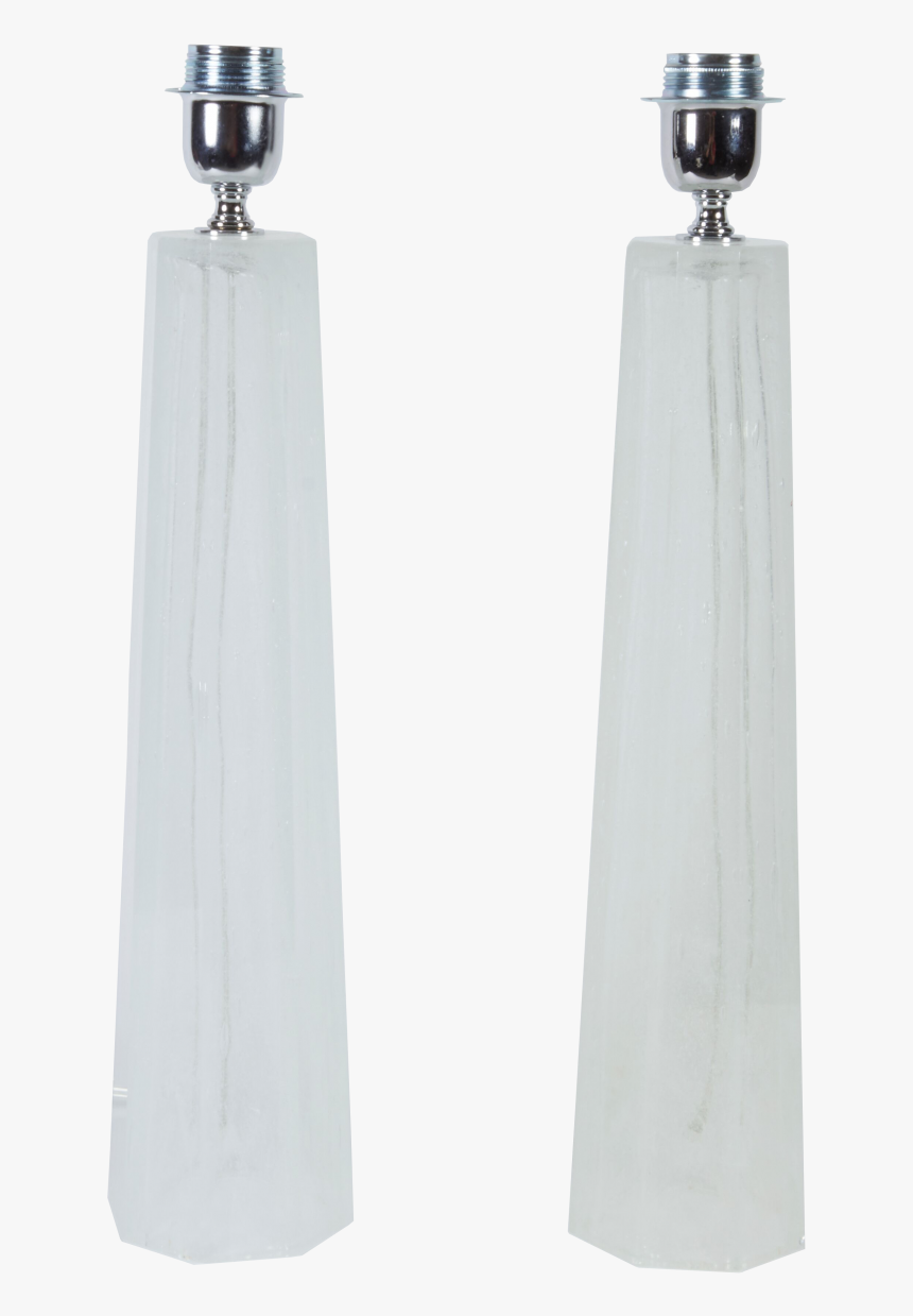 Pair Of Italian Facetted Murano Glass Table Lamps 
 - Table, HD Png Download