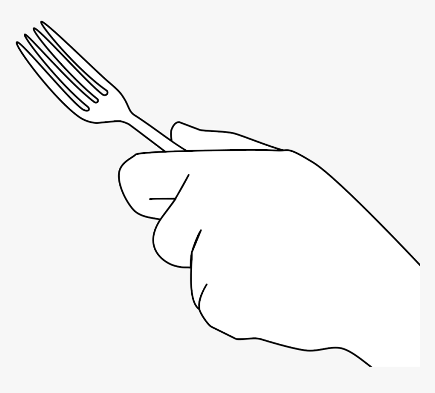 File - Cutlery Fork - Svg - Line Art, HD Png Download