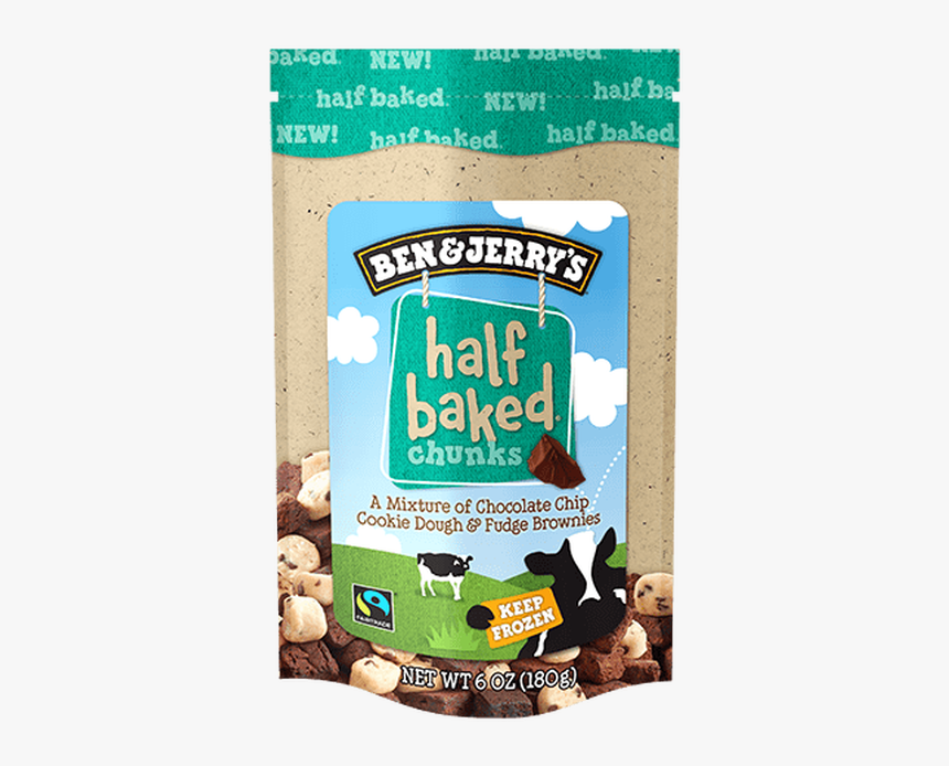 Half Baked® Dough Chunks - Ben And Jerry's Cookie Dough Chunks, HD Png Download