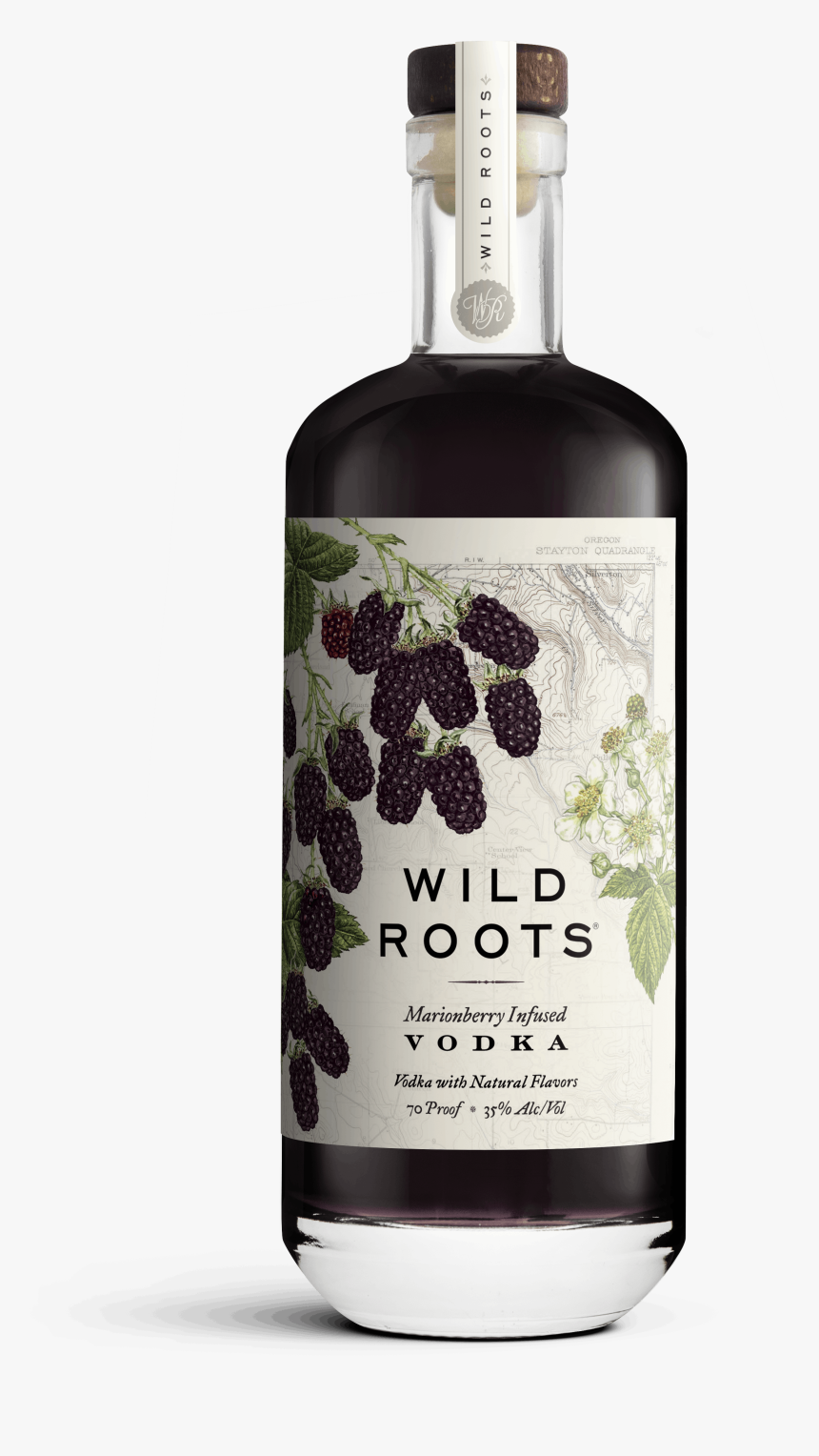 Wild Roots Marionberry Vodka Bottle - Wild Roots Marionberry Flavored Vodka, HD Png Download