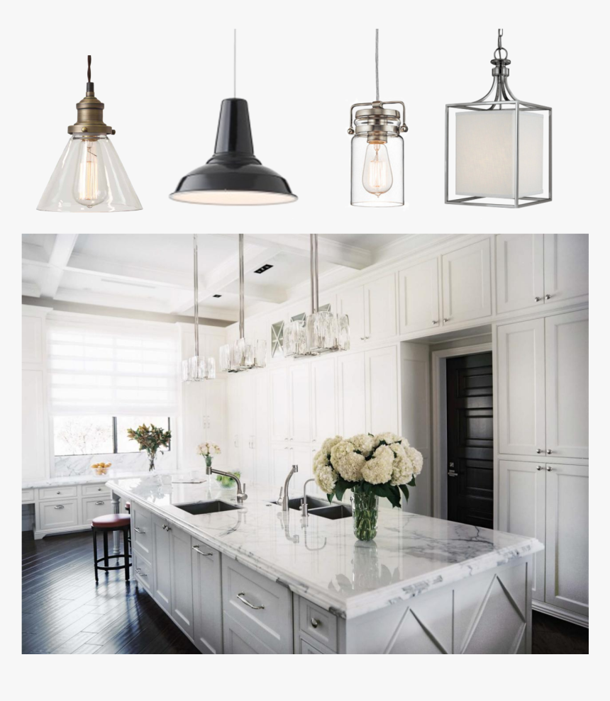 Beautiful White Kitchens With Black Counter Tops, HD Png Download