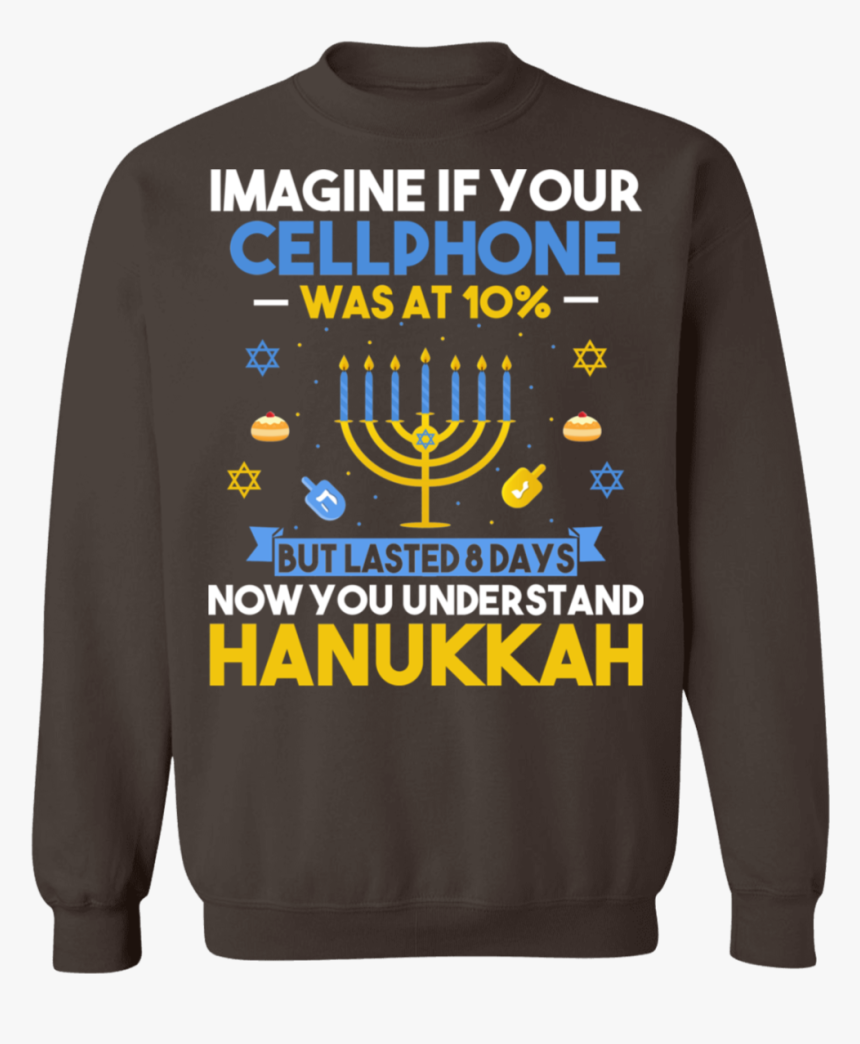 Funny Ugly Hanukkah, Chanukah Cellphone Menorah Sweatshirt - Sweater, HD Png Download