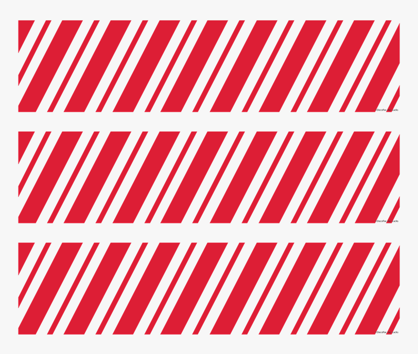 Photocake Edible Cake Banding - Candy Cane Stripe Png, Transparent Png