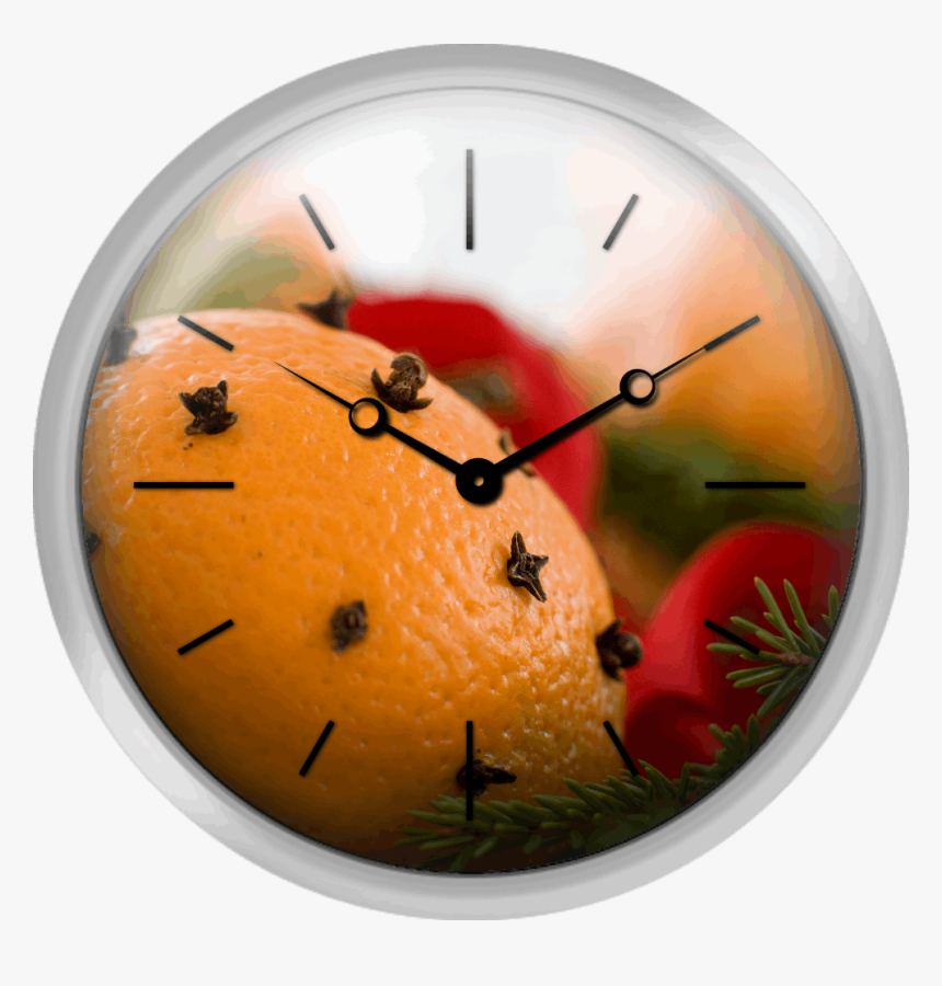 Close Up Of Orange Studded With Cloves - Wall Clock, HD Png Download