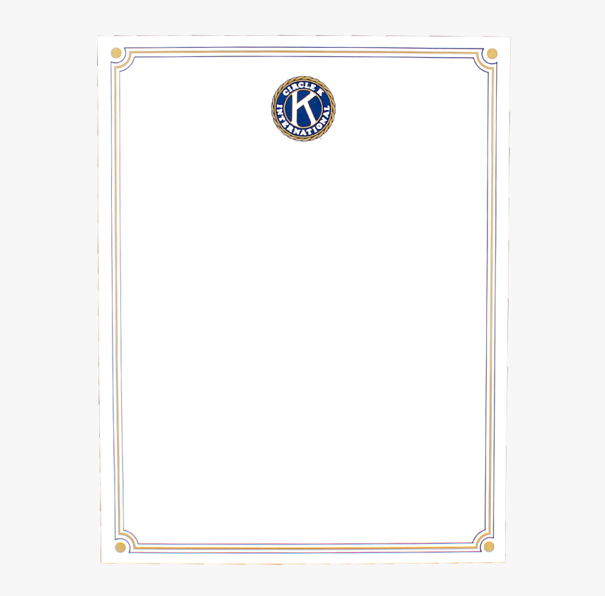 Blank Certificate Form Vertical - Kiwanis International, HD Png Download
