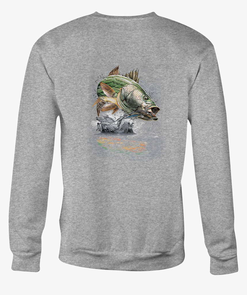 Motorcycle Crewneck Sweatshirt Jumping Striped Bass - Hoodie, HD Png Download